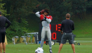 Cam tossing during warm ups.